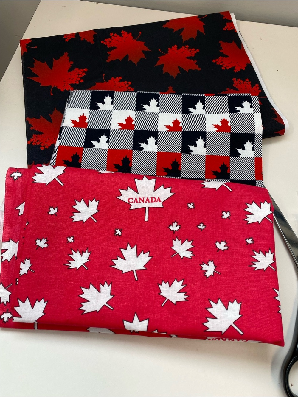 Canada Maple Leaf Red Cotton woven Fabric